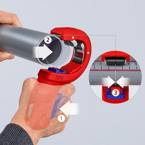 Труборіз для пластикових труб KNIPEX DPT50 90 23 02 BK 90 23 02 BK фото Труборіз для пластикових труб KNIPEX DPT50 90 23 02 BK 90 23 02 BK фото