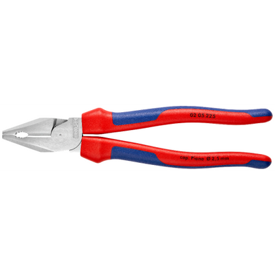 Плоскогубці комбіновані особливою потужністю 225 мм KNIPEX 02 05 225 02 05 225 фото