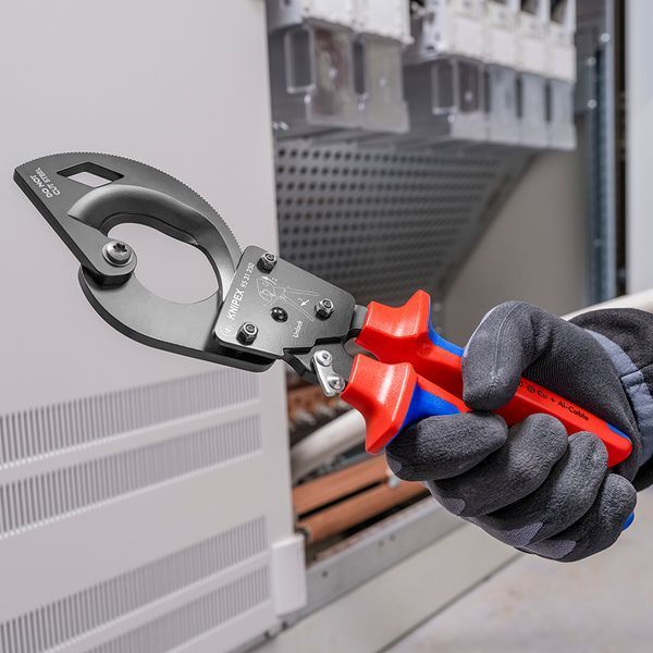 Ножиці для різання кабелів (за принципом тріскачки) KNIPEX 95 31 250 95 31 250 фото