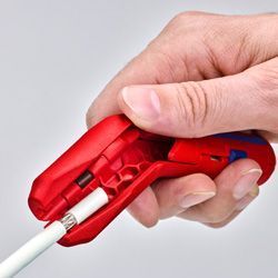 Універсальний інструмент для зняття оболонки кабелю KNIPEX ErgoStrip 16 95 01 SB 16 95 01 SB фото