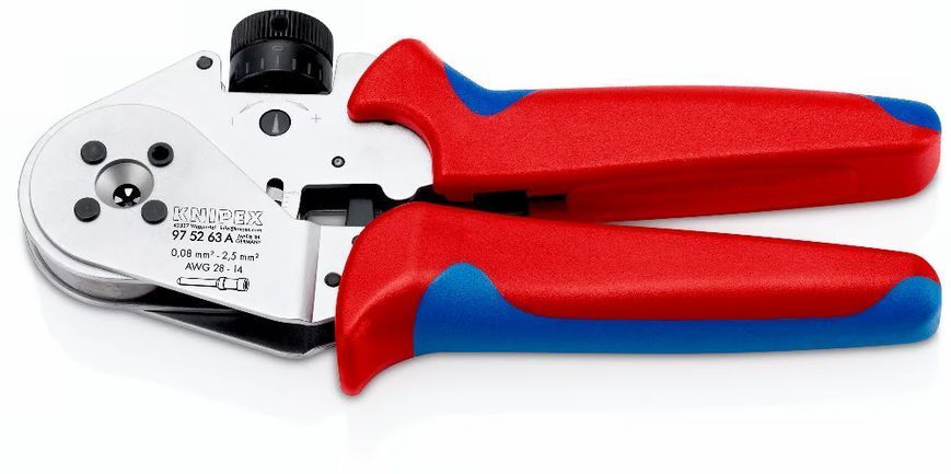 Інструмент для тетрагонального опресування кручених контактів KNIPEX 97 52 63 А 97 52 63 А фото