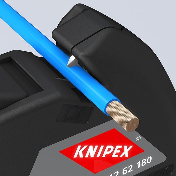 Автоматичний інструмент для видалення ізоляції 0,2-6,0 мм&sup2; KNIPEX 12 62 180 NEW 12 62 180 фото