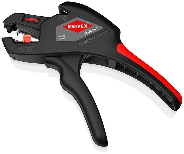 Автоматичний інструмент для видалення ізоляції 0,2-6,0 мм&sup2; KNIPEX 12 62 180 NEW 12 62 180 фото