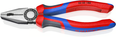Плоскогубці комбіновані 180 мм KNIPEX 03 02 180 03 02 180 фото